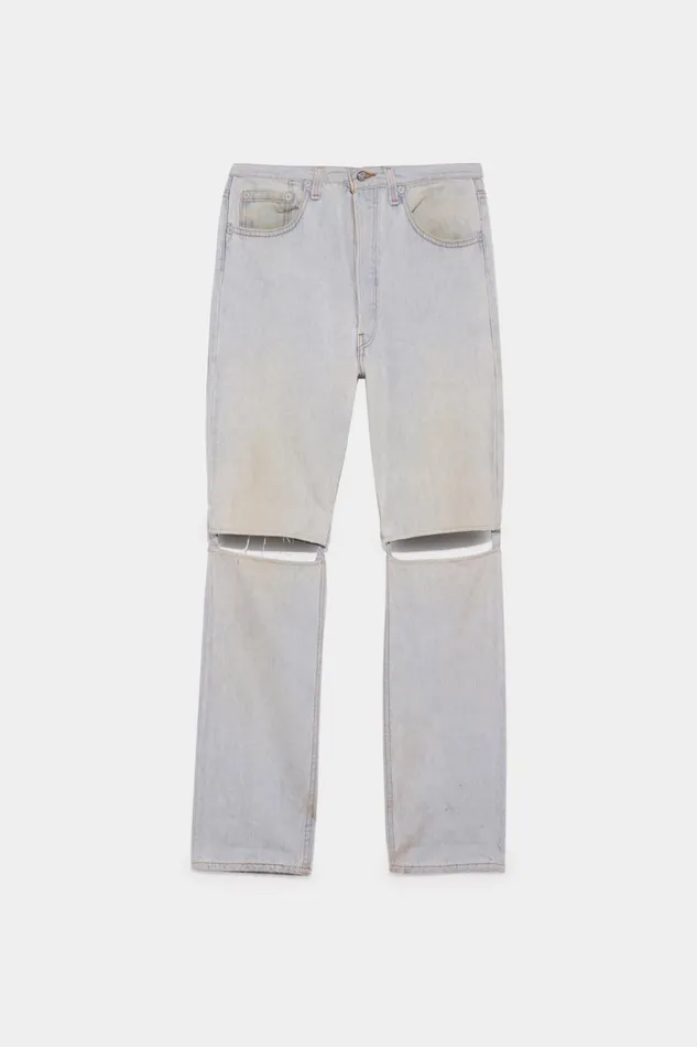 R13 Sale Women Convertible Straight Jean 8211 Dennis Blue Denim