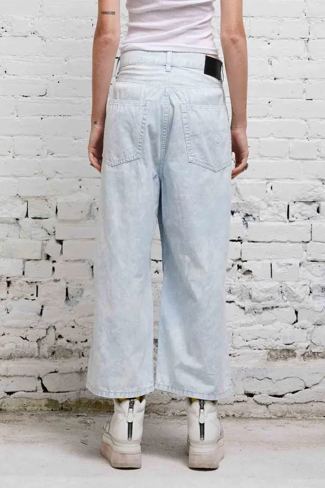 R13 Sale Women CROPPED WIDE LEG JEAN 8211 CLOUDY BLUE