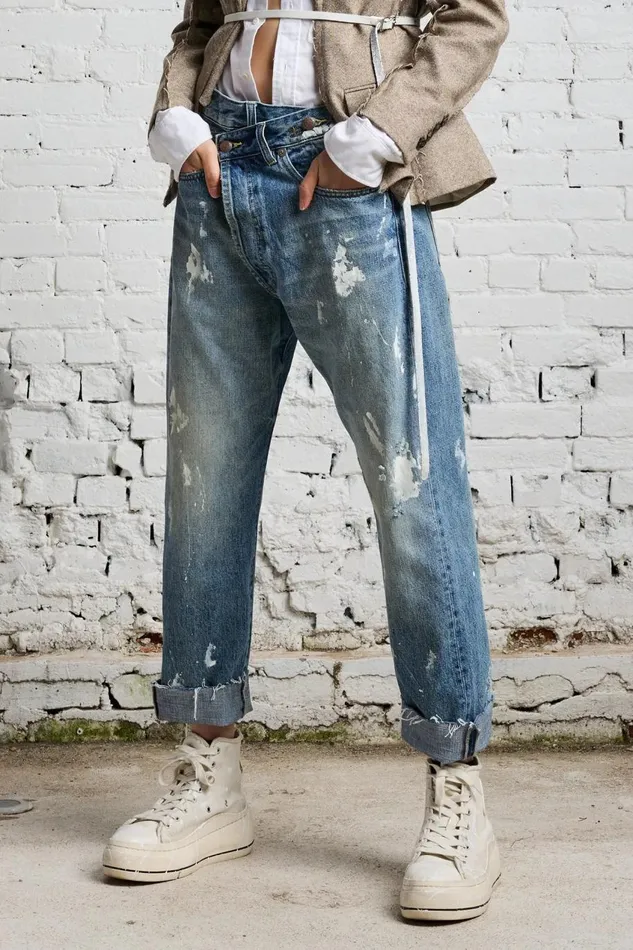 R13 Sale Women CROSSOVER JEAN 8211 ESTILL BLUE