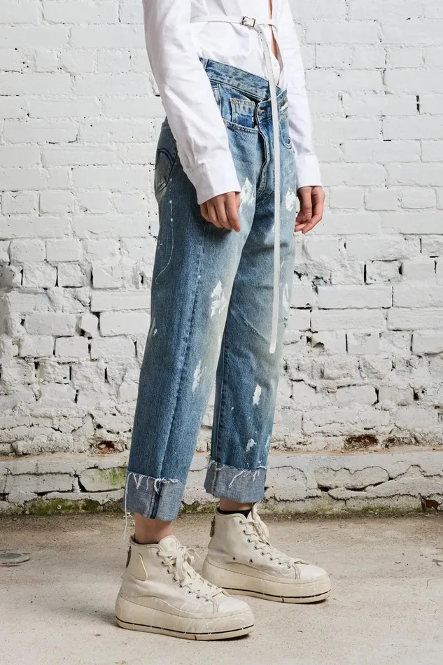 R13 Sale Women CROSSOVER JEAN 8211 ESTILL BLUE