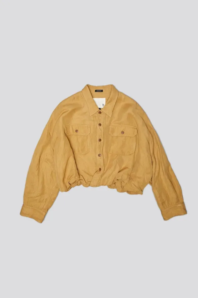R13 Sale Women CROSSOVER UTILITY BUBBLE SHIRT 8211 KHAKI