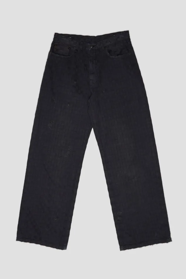 R13 Sale Women D039ARCY LOOSE JEAN 8211 SHADOW CHECKERBOARD