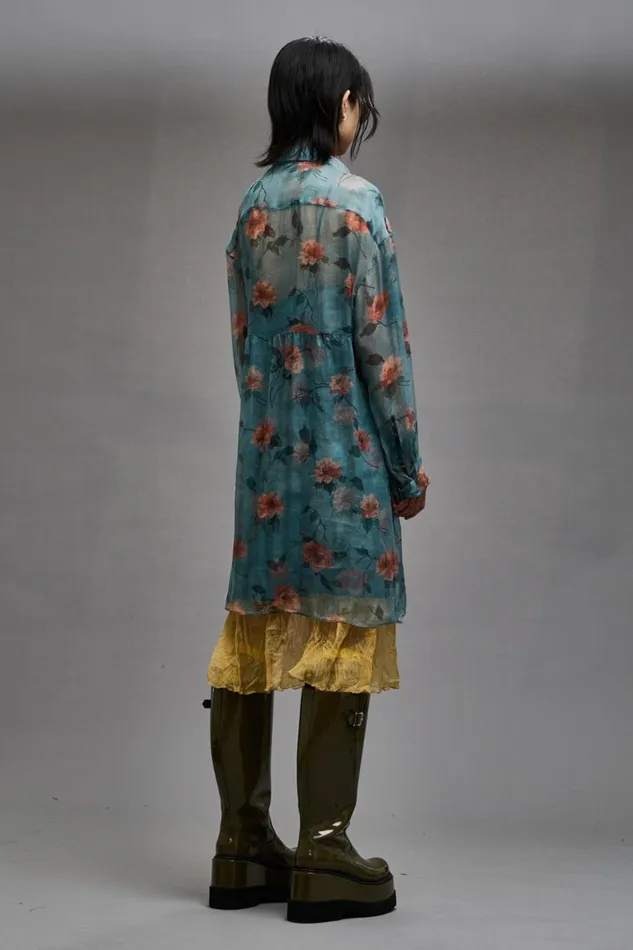 R13 Sale Women DOUBLE LAYER DRESS SET 8211 BLUE FLORAL