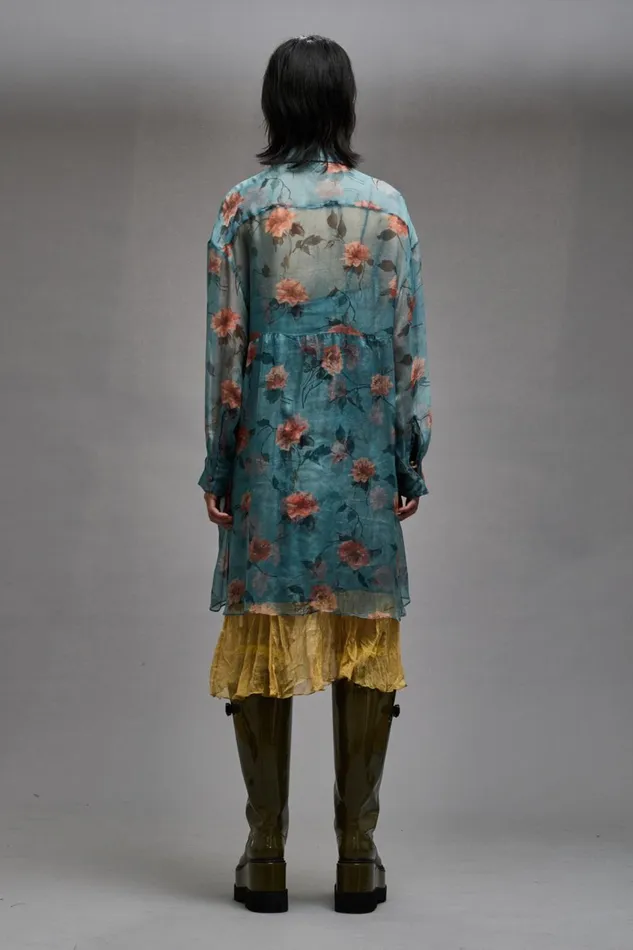 R13 Sale Women DOUBLE LAYER DRESS SET 8211 BLUE FLORAL