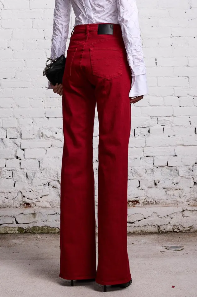 R13 Sale Women JANE JEAN 8211 VIVID RED STRETCH