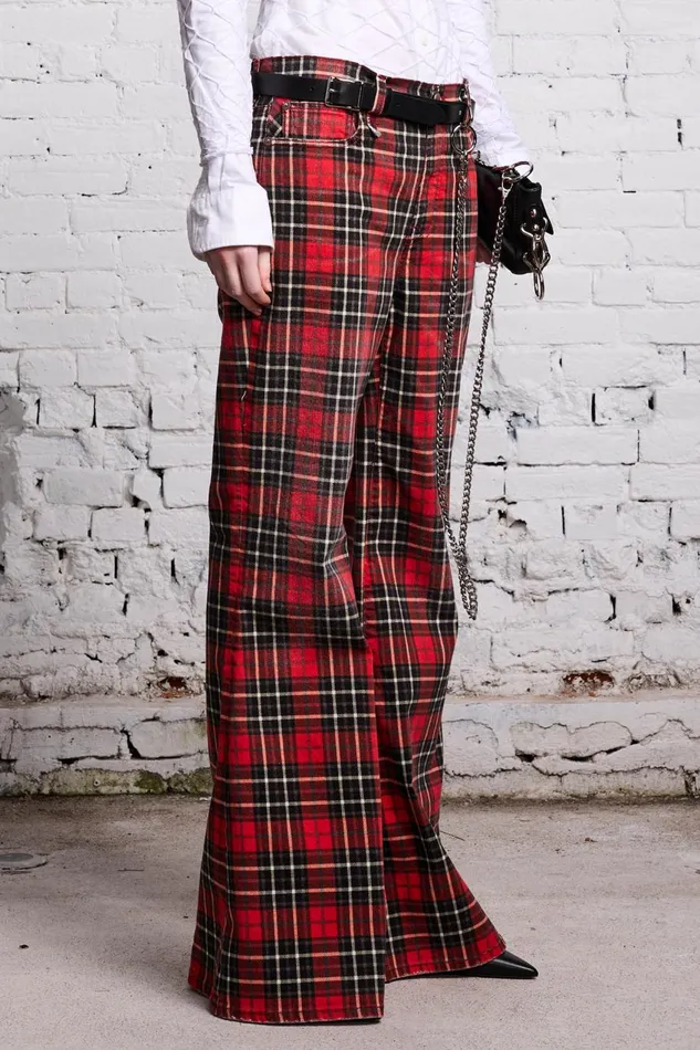 R13 Sale Women JANET JEAN 8211 RED PLAID