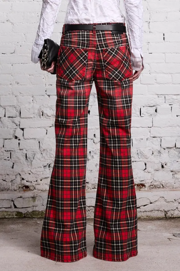 R13 Sale Women JANET JEAN 8211 RED PLAID