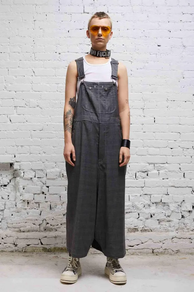 R13 Sale Women JUMBO OVERALL 8211 DARK GLEN PLAID