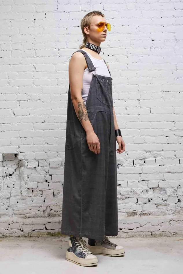 R13 Sale Women JUMBO OVERALL 8211 DARK GLEN PLAID