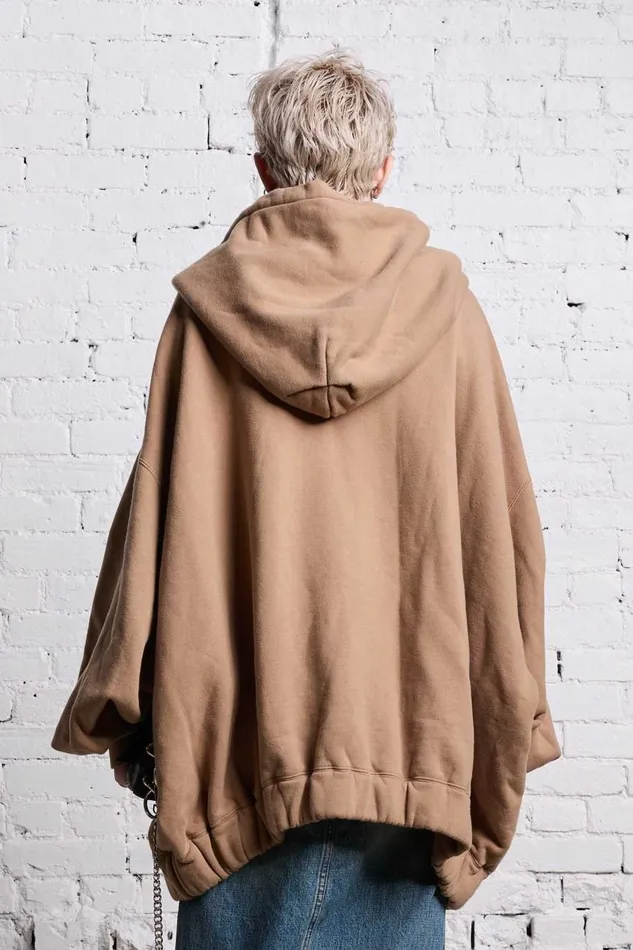 R13 Sale Women JUMBO PULLOVER HOODIE 8211 KHAKI