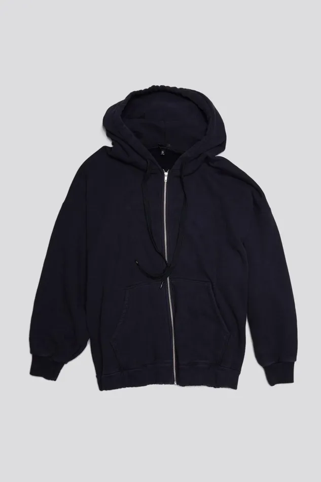 R13 Sale Women JUMBO ZIP HOODIE 8211 BLACK