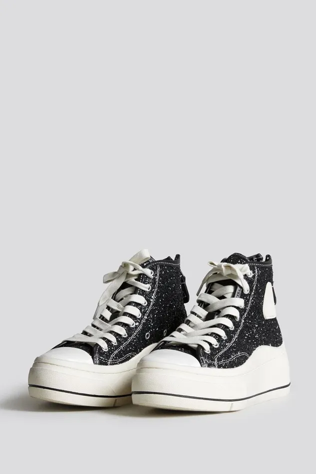 R13 Sale Women KURT HIGH TOP 8211 RUTILANT BLACK