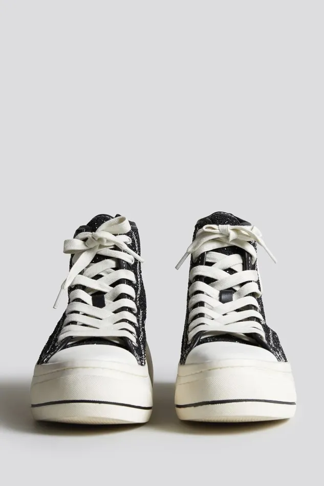 R13 Sale Women KURT HIGH TOP 8211 RUTILANT BLACK