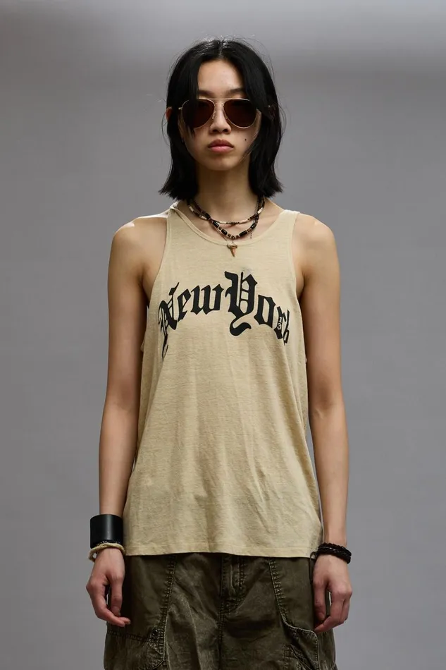 R13 Sale Women NEW YORK RELAXED TANK 8211 KHAKI