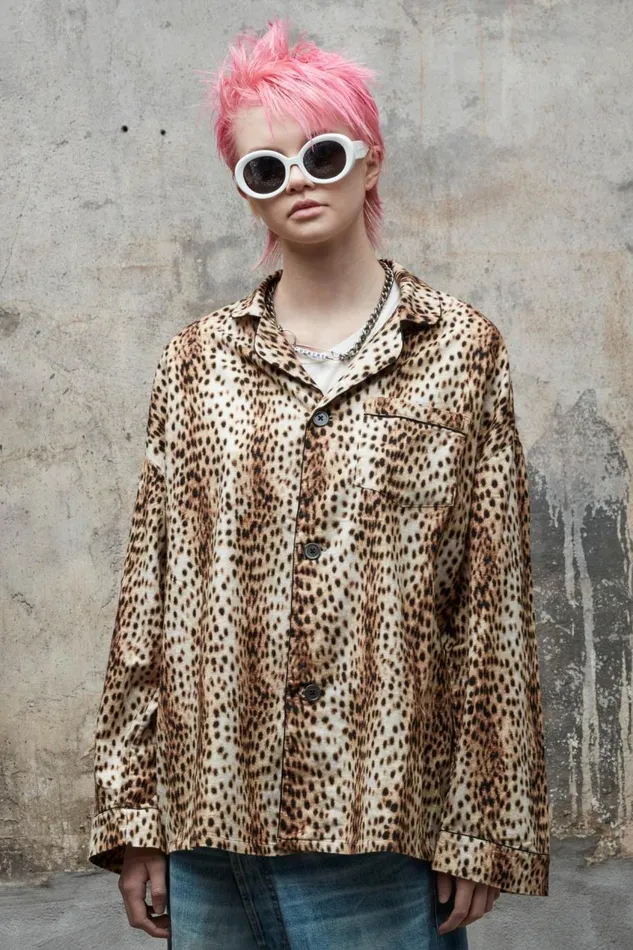 R13 Sale Women PJ TOP 8211 CHEETAH