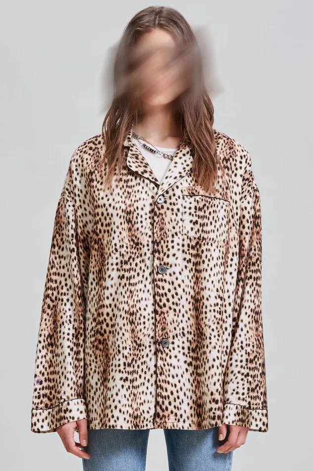 R13 Sale Women PJ TOP 8211 CHEETAH