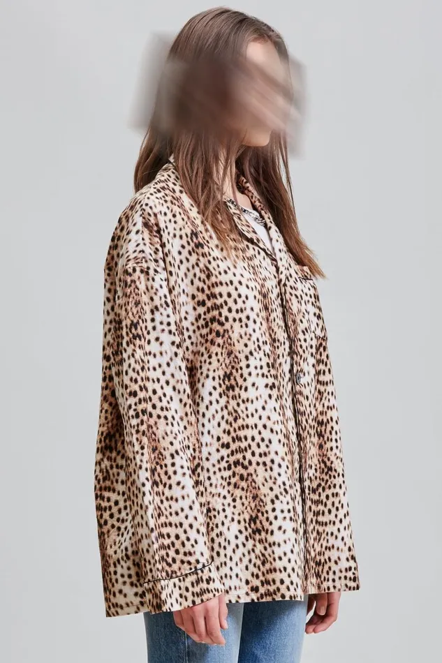 R13 Sale Women PJ TOP 8211 CHEETAH