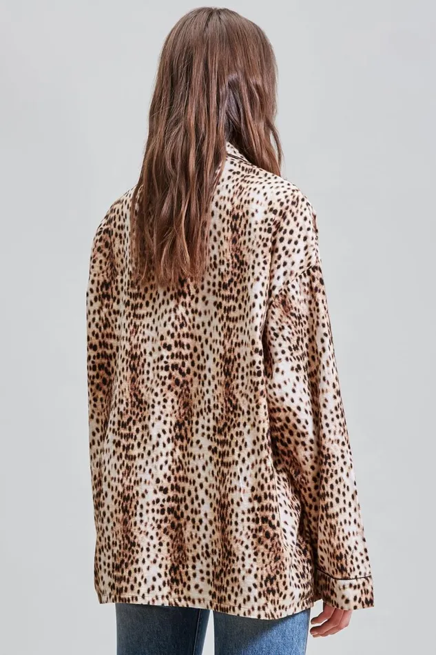 R13 Sale Women PJ TOP 8211 CHEETAH