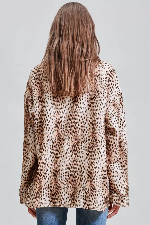 R13 Sale Women PJ TOP 8211 CHEETAH