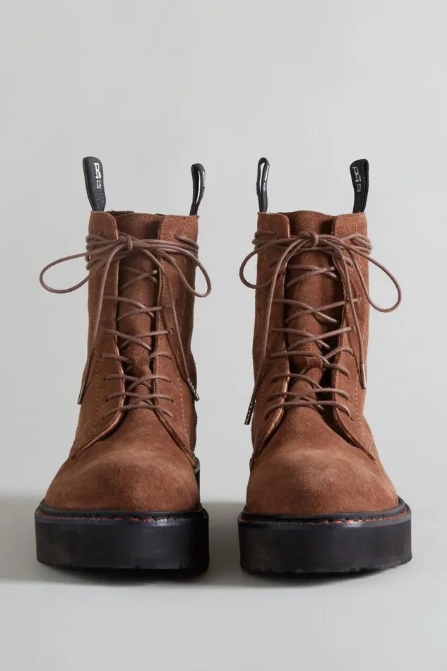 R13 Sale Women SINGLE STACK BOOT 8211 BROWN SUEDE