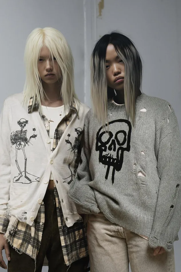 R13 Sale Women SKELETAL CARDIGAN 8211 WHITE