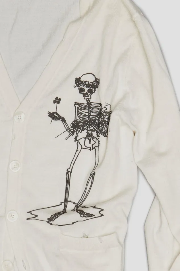R13 Sale Women SKELETAL CARDIGAN 8211 WHITE