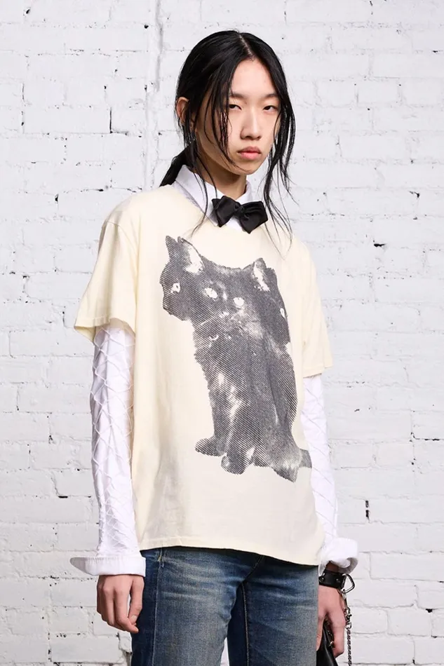 R13 Sale Women TRIPLE CAT BOY T 8211 ECRU