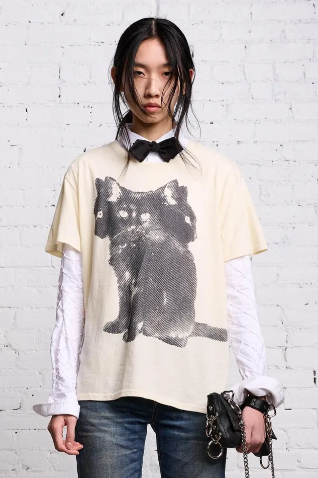 R13 Sale Women TRIPLE CAT BOY T 8211 ECRU