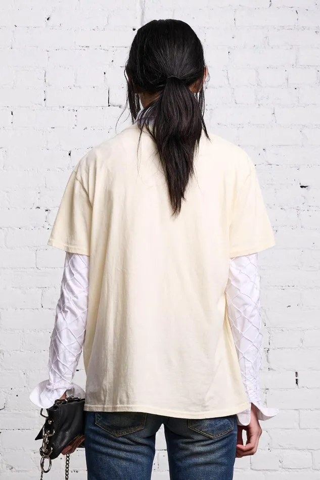 R13 Sale Women TRIPLE CAT BOY T 8211 ECRU