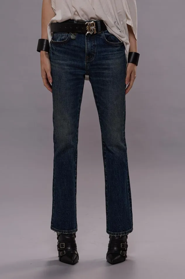 R13 Skinny Women KICK FIT JEANS 8211 MELVIN BLUE STRETCH