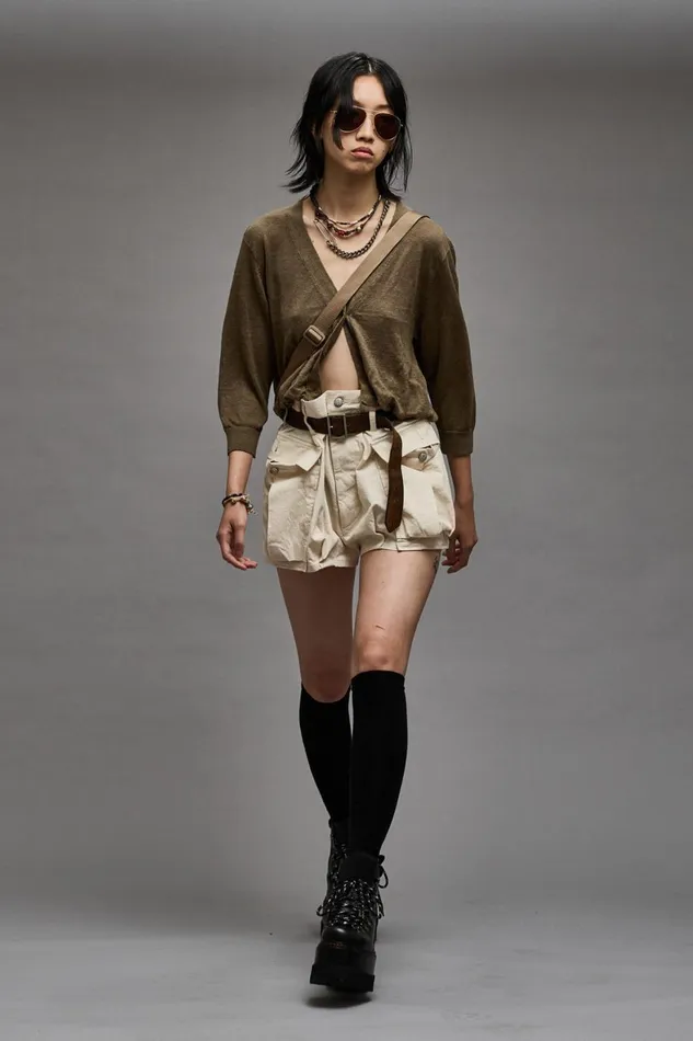 R13 Sweaters Women BALLOON CARDIGAN 8211 OLIVE