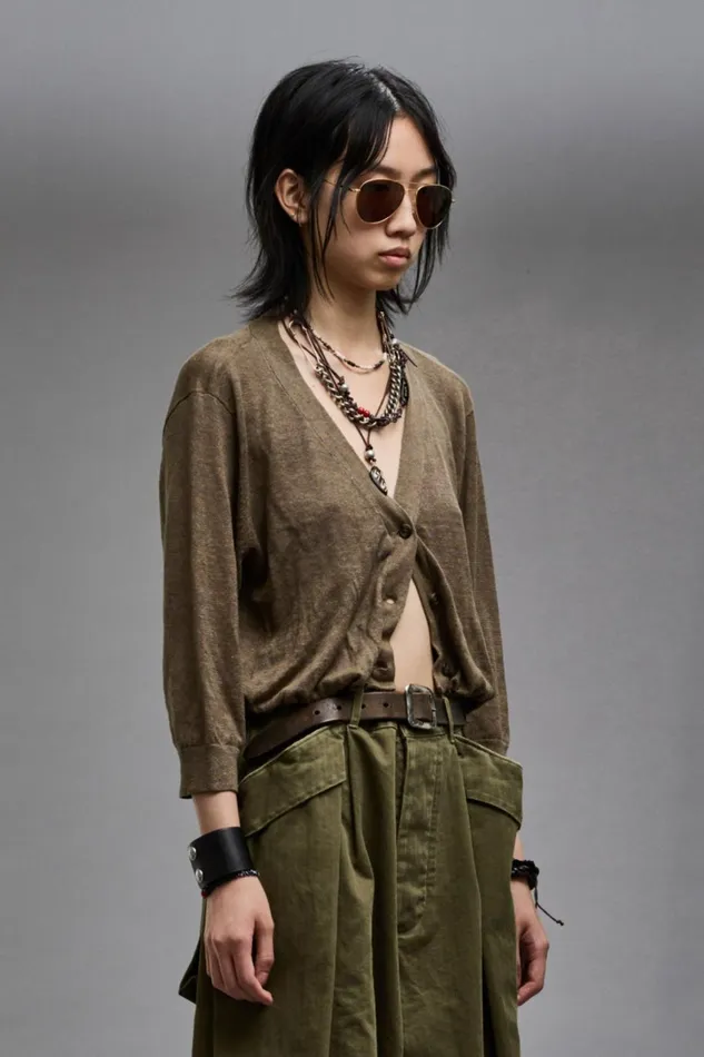 R13 Sweaters Women BALLOON CARDIGAN 8211 OLIVE