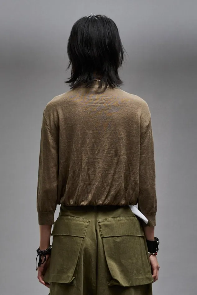 R13 Sweaters Women BALLOON CARDIGAN 8211 OLIVE