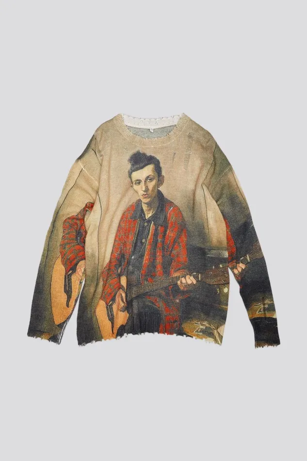 R13 Sweaters Women PRINTED BOYFRIEND SWEATER 8211 MULTICOLOR
