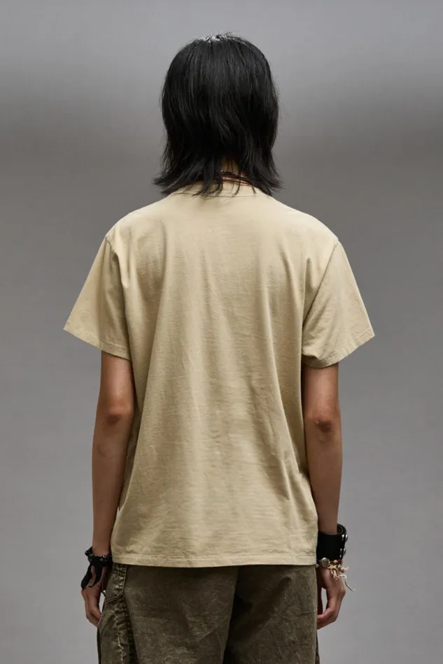 R13 TShirts Women SHIT HAPPENS BOY T 8211 KHAKI