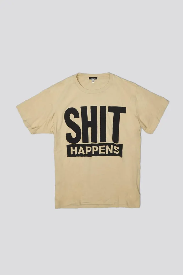R13 TShirts Women SHIT HAPPENS BOY T 8211 KHAKI