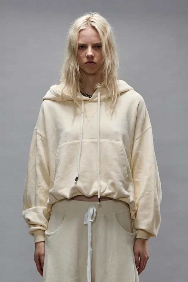 R13 Tops Women BALLOON POPOVER HOODIE 8211 NATURAL