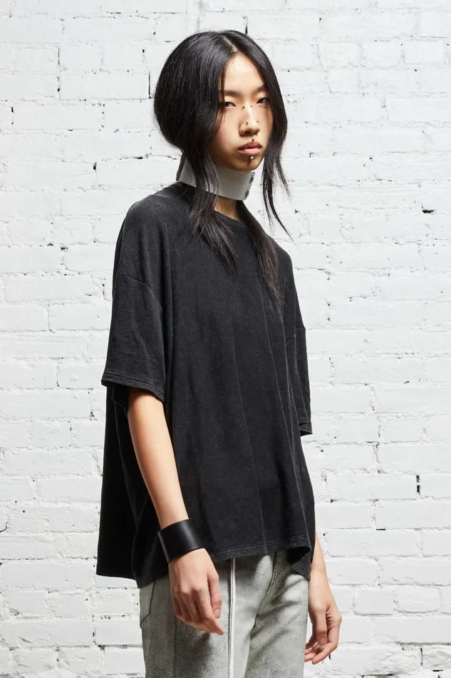 R13 Tops Women BOXY T 8211 ACID BLACK