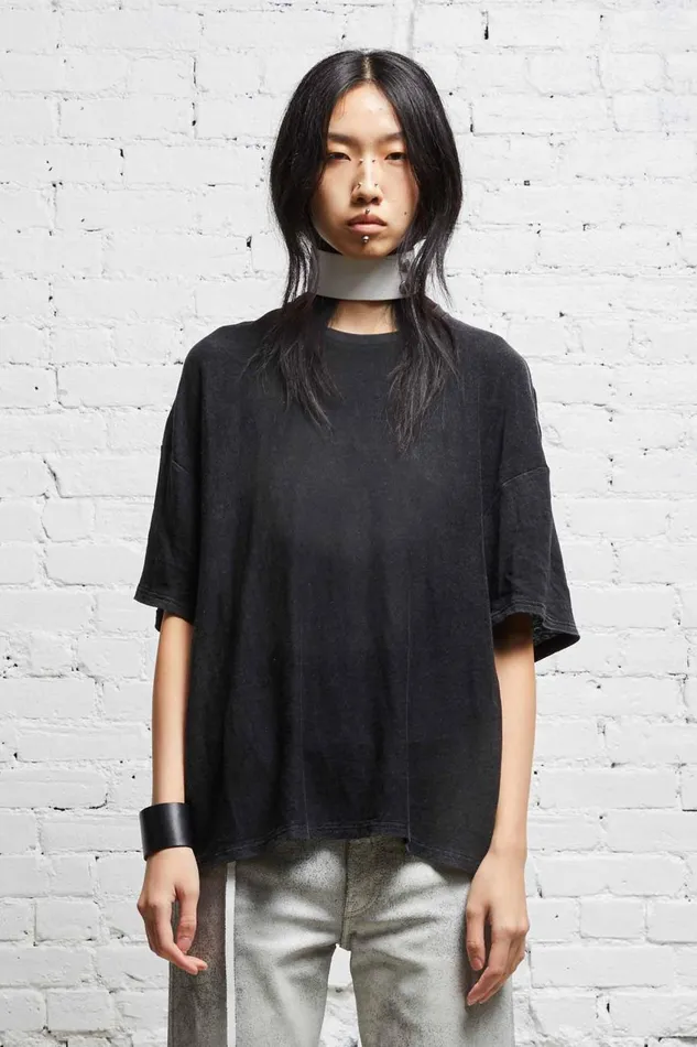 R13 Tops Women BOXY T 8211 ACID BLACK
