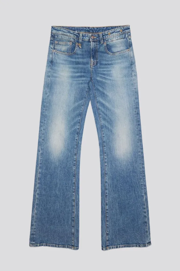 R13 Wide Leg Women BOY FLARE JEANS 8211 KELLY STRETCH