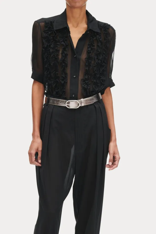 Rachel Comey Belts Women Thick Cliff Belt Pewter