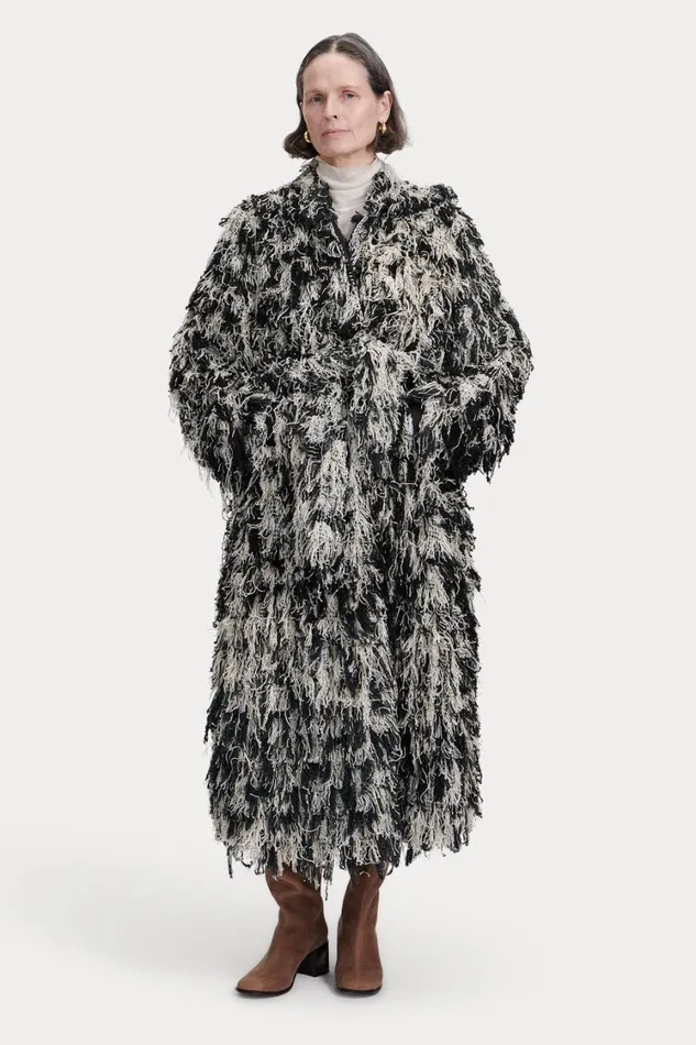 Rachel Comey Jackets Outerwear Women Shag Trench Blackwhite Rachel Comey Jackets Outerwear Women Shag Trench Blackwhite