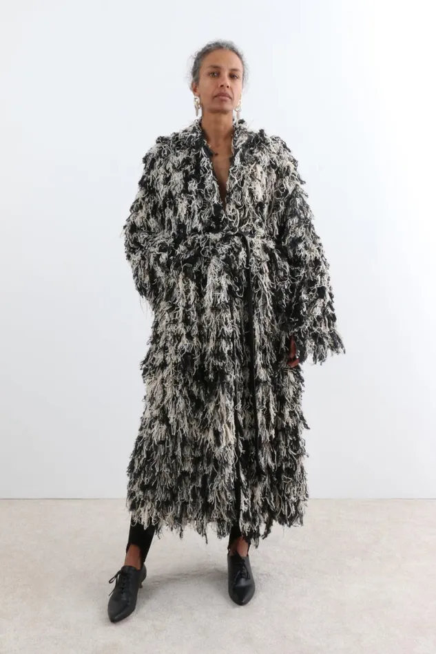 Rachel Comey Jackets Outerwear Women Shag Trench Blackwhite Rachel Comey Jackets Outerwear Women Shag Trench Blackwhite