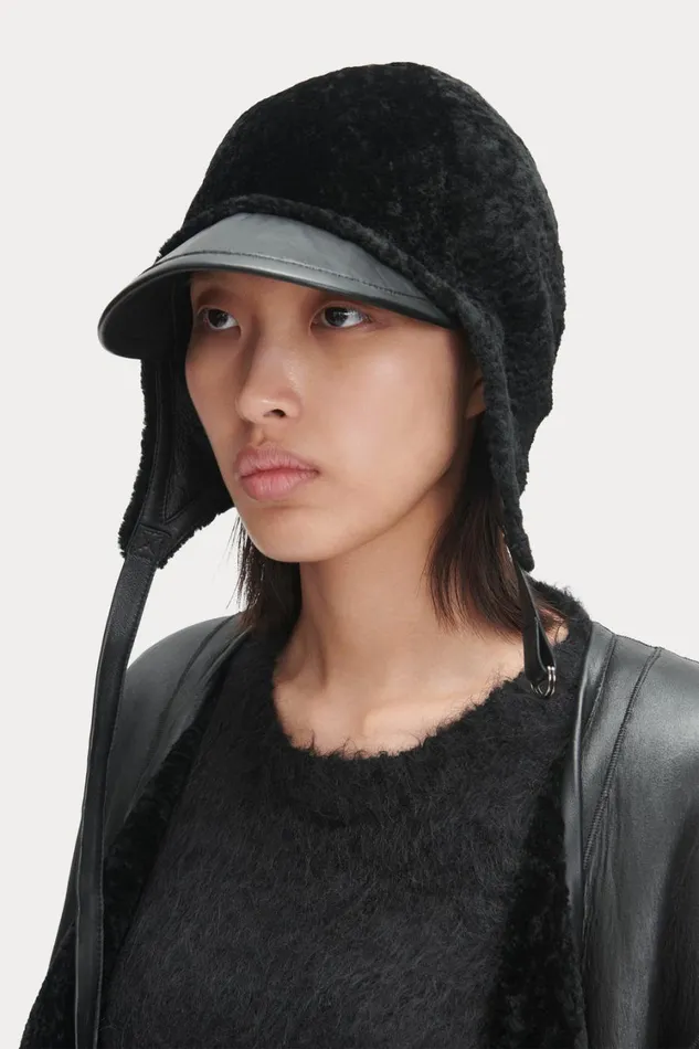 Rachel Comey Scarves Hats Women Shearling Hat Black Rachel Comey Scarves Hats Women Shearling Hat Black