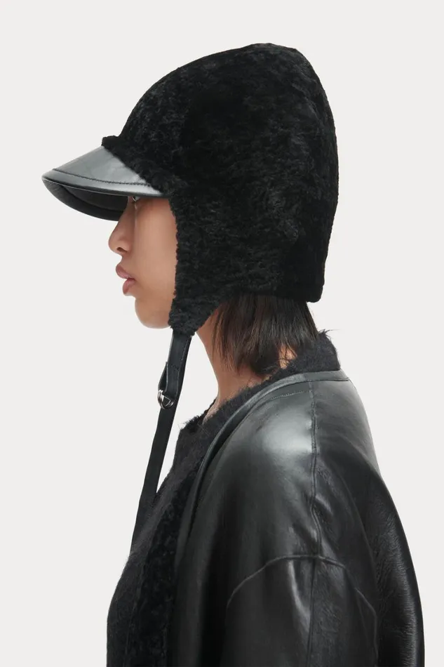 Rachel Comey Scarves Hats Women Shearling Hat Black Rachel Comey Scarves Hats Women Shearling Hat Black