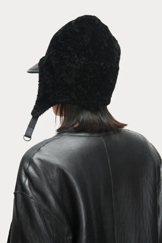 Rachel Comey Scarves Hats Women Shearling Hat Black Rachel Comey Scarves Hats Women Shearling Hat Black