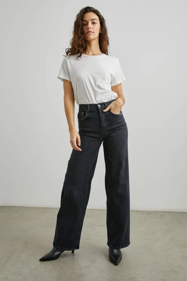 Rails Denim Women GETTY WIDE LEG Black Pearl