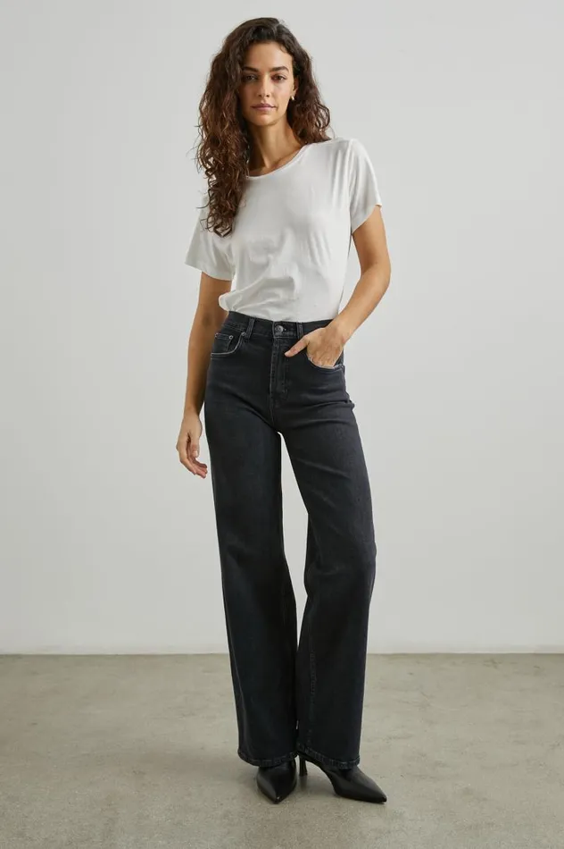 Rails Denim Women GETTY WIDE LEG Black Pearl
