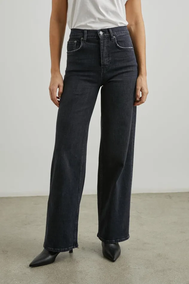 Rails Denim Women GETTY WIDE LEG Black Pearl