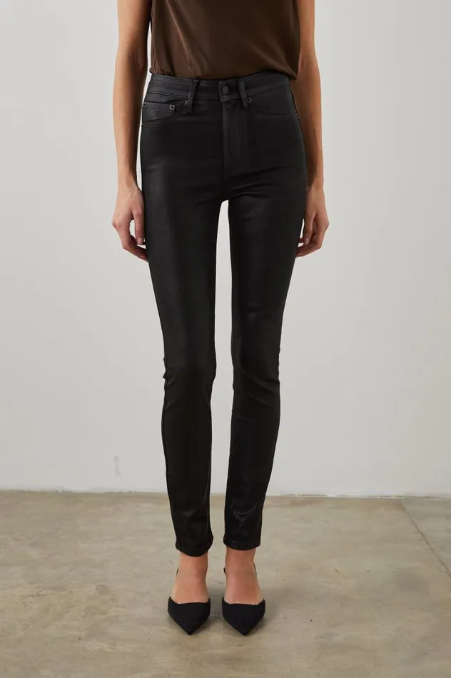 Rails Denim Women LARCHMONT SKINNY Coated Noir